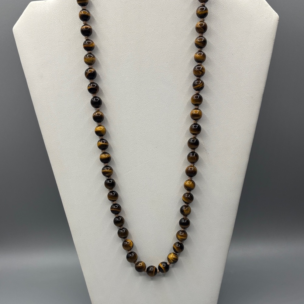 Vintage Boho Tiger’s Eye Bead Necklace JP234